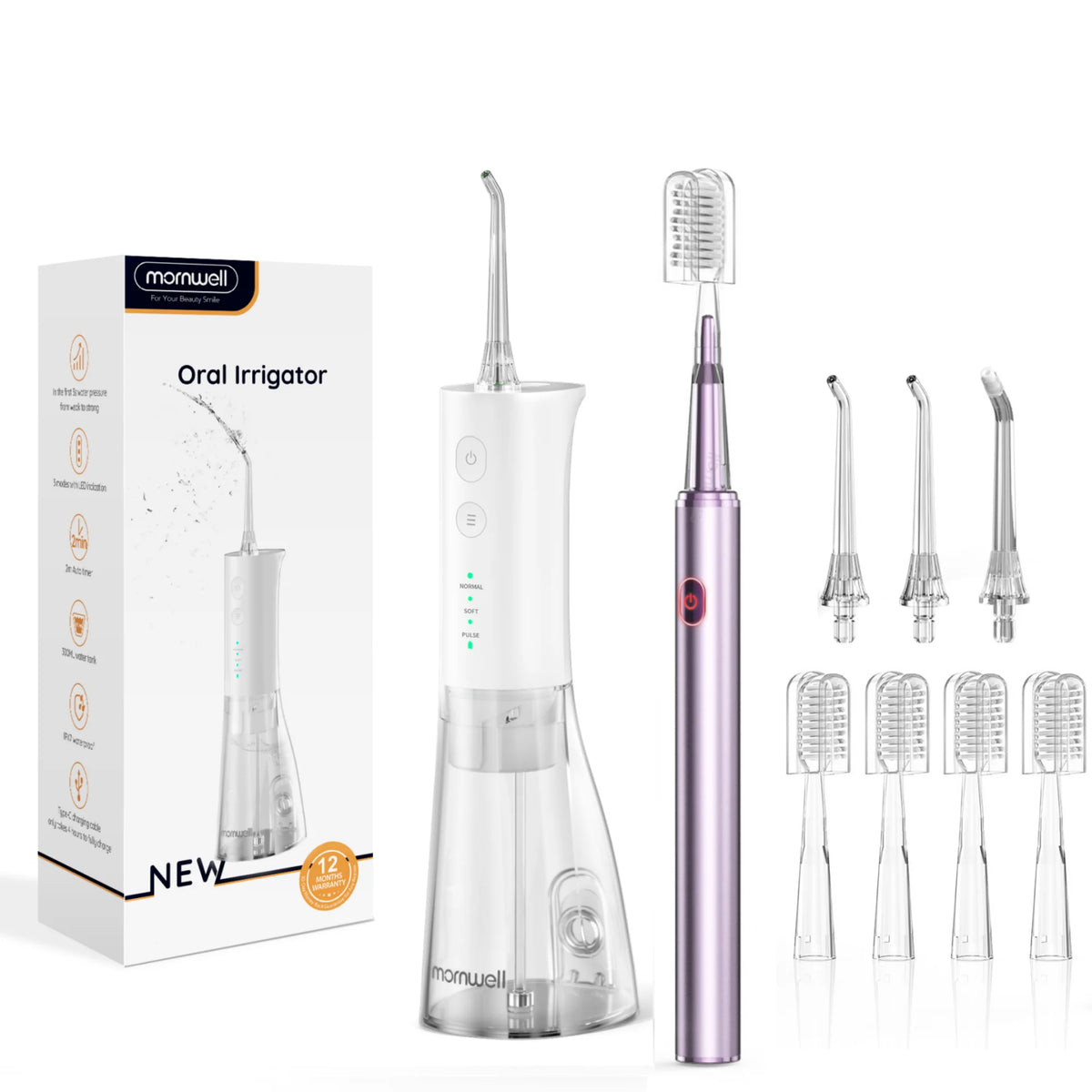 Electric Water Flosser and Sonic Toothbrush Oral Care Combo Kit