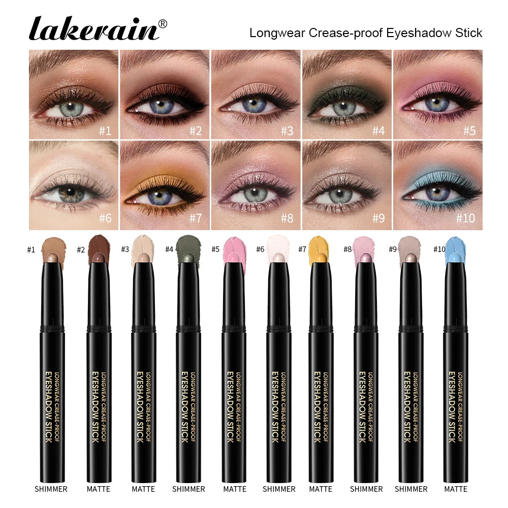 Long-Lasting Waterproof Eyeshadow Stick for Vibrant Eye Makeup