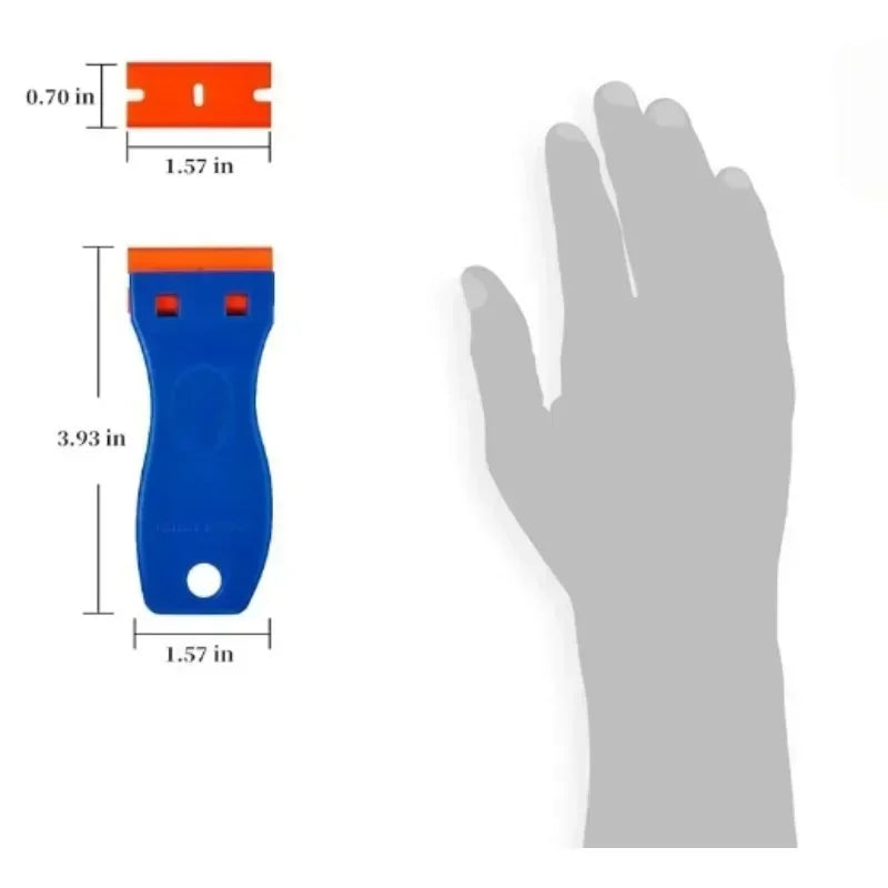 Plastic Razor Scraper Set for Stickers and Decal Removal - 4