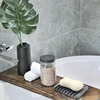 Self-Draining Silicone Soap Dish and Sponge Holder