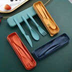 3-in-1 Portable Reusable Travel Cutlery Set with Case