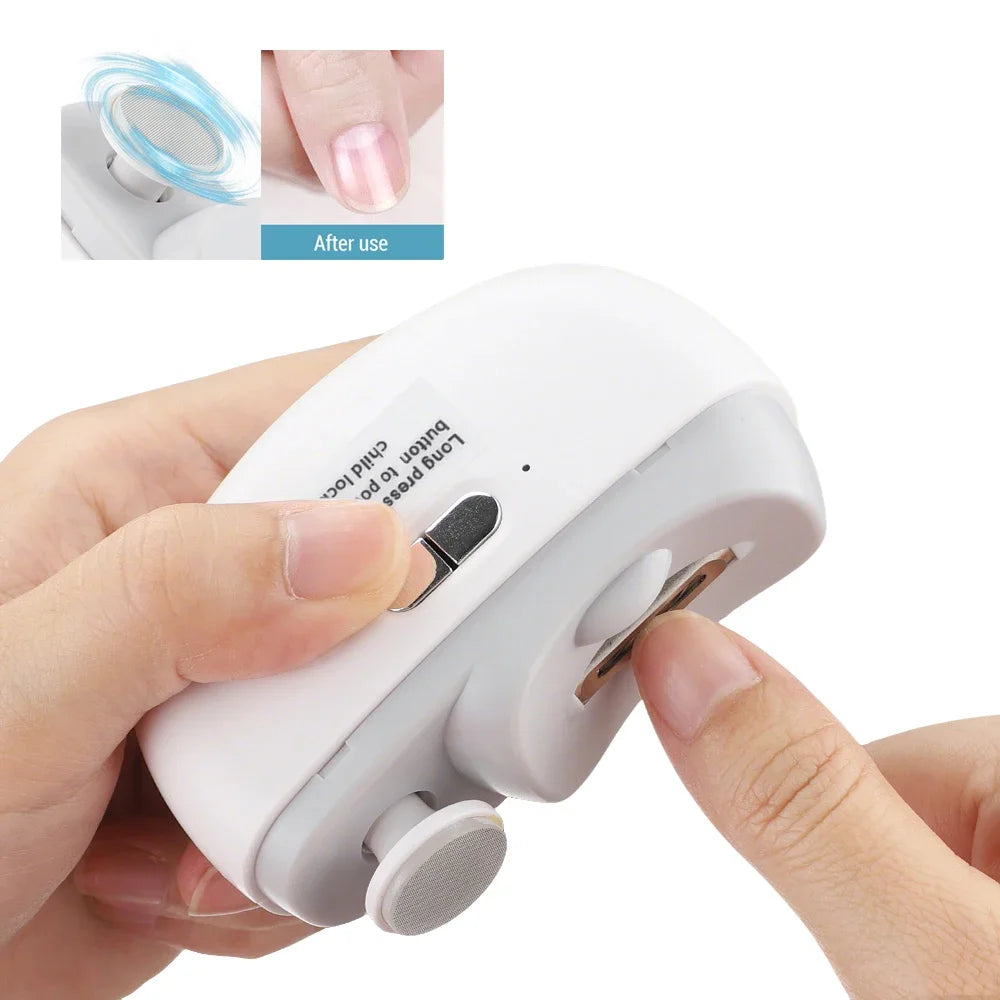 Electric Automatic Fingernail Clipper and Polisher for All Ages - 1