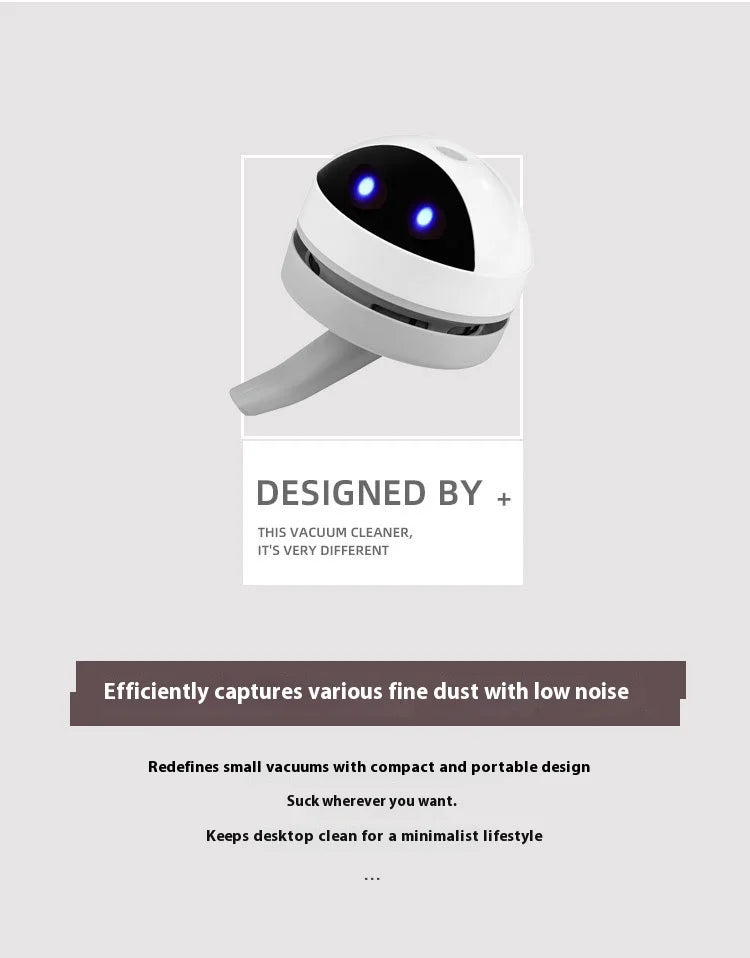 Portable USB Rechargeable Desktop Vacuum Cleaner - 9