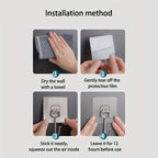 Heavy-Duty Adhesive Wall Hooks for Kitchen and Bathroom