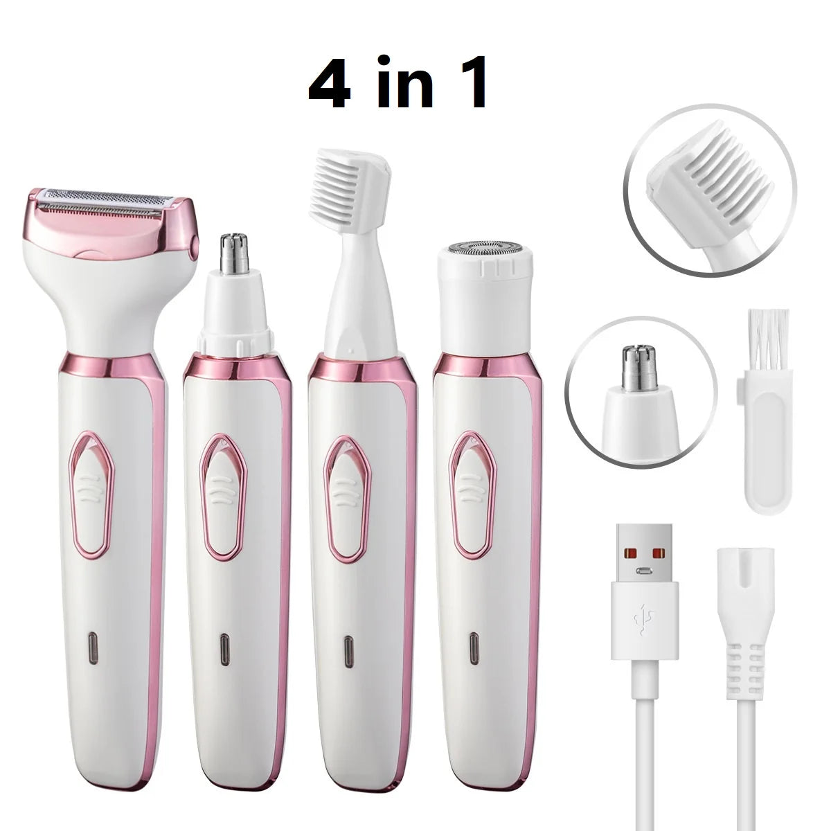 4-in-1 Electric Hair Removal Shaver for Face and Body - 2