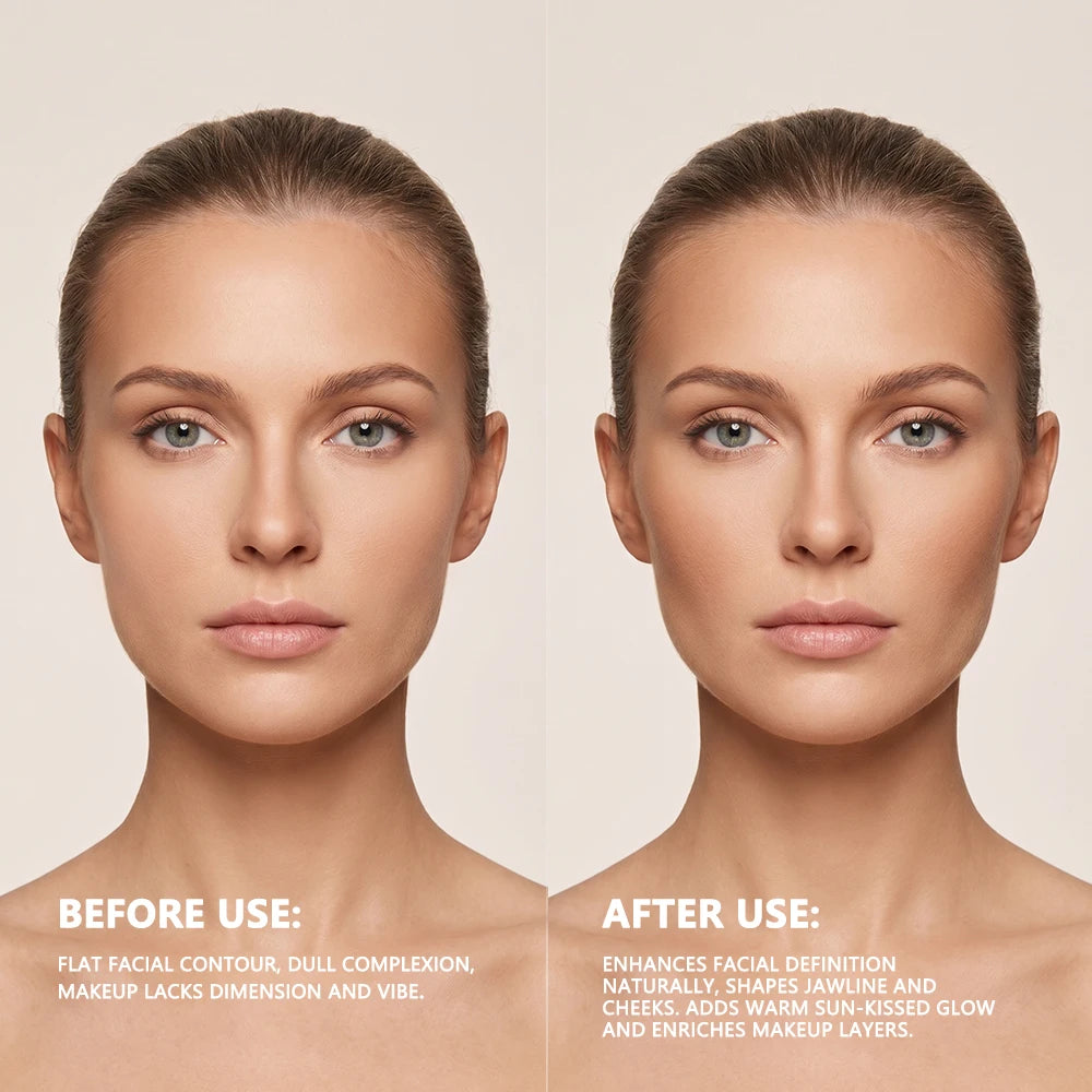 Soft Matte Bronzer Powder for Natural Face Contouring - 4