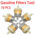 10-Piece Inline Gasoline Fuel Filter Set for Motorcycles and ATVs