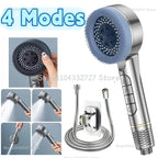 4-Mode High-Pressure Handheld Shower Head