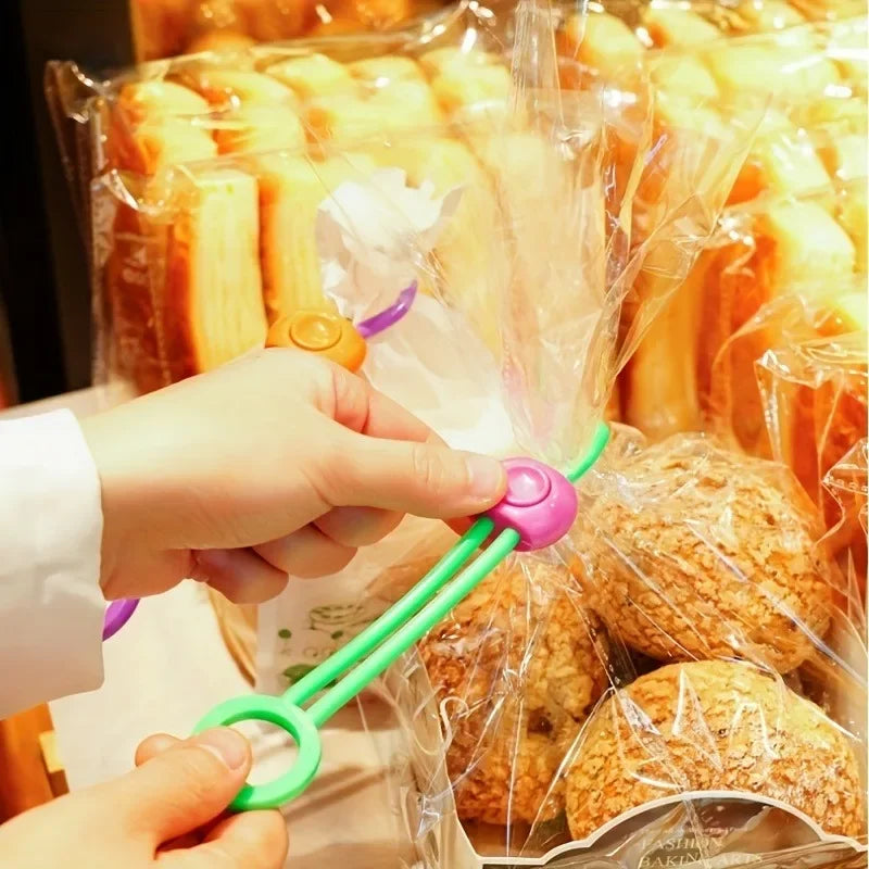 Reusable Elastic Food Bag Sealing Clips - 8