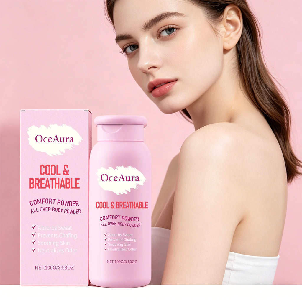 Cooling Sweat Absorbing Body Powder for Anti-Chafing Comfort