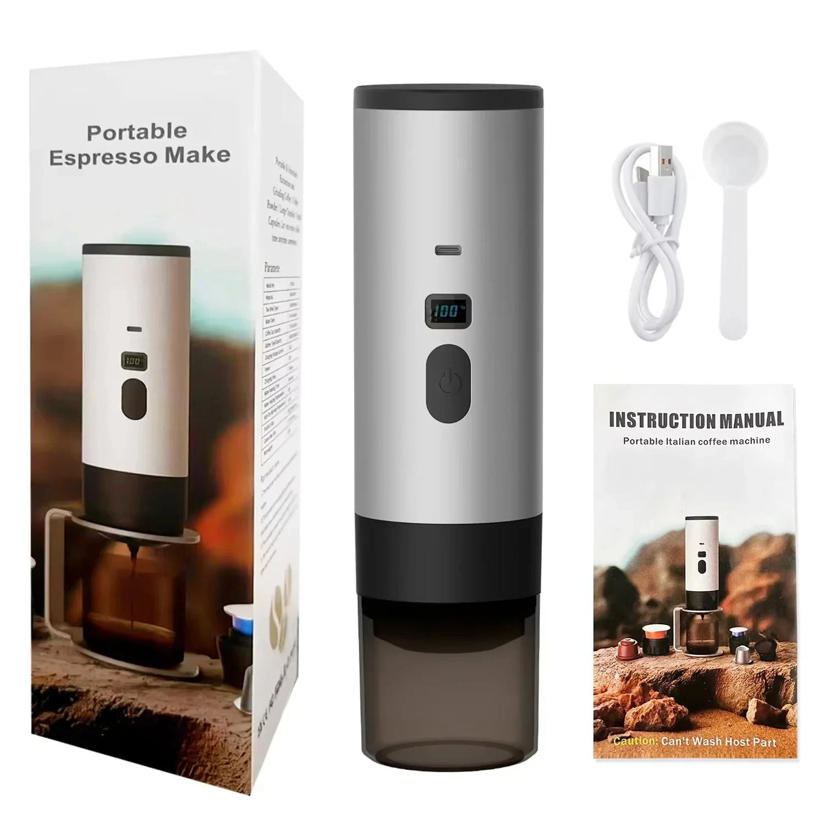Portable Wireless Electric Coffee Maker for Camping and Travel