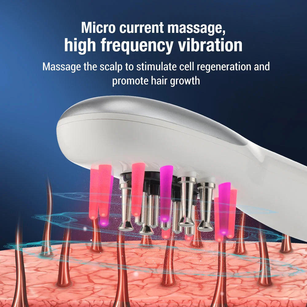 Electric EMS Scalp Massager and Hair Oil Applicator Comb - 13