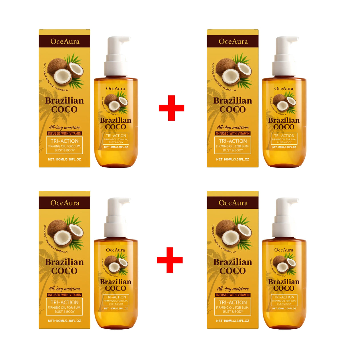 Coconut Firming Body Oil for Skin Tightening and Hydration