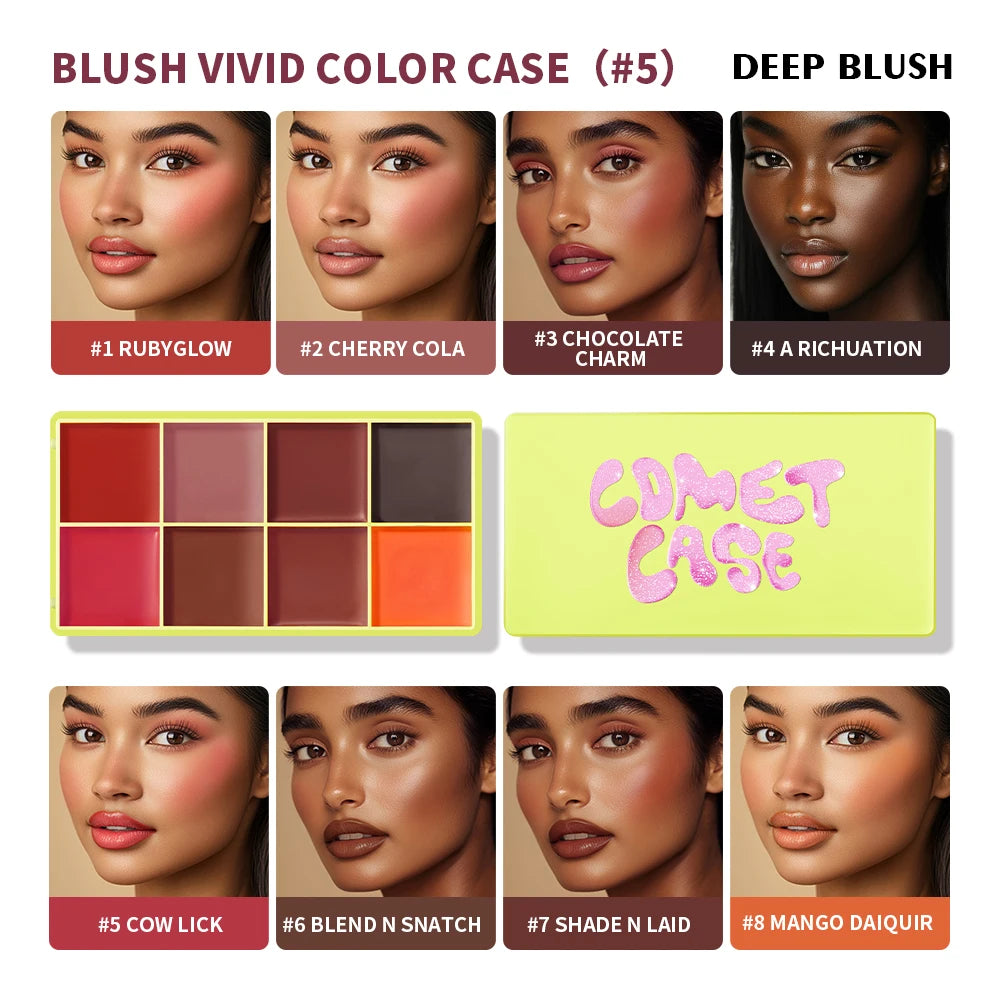 8-Color Cream Blush and Contouring Makeup Palette