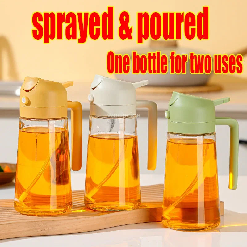500ml Kitchen Glass Oil Spray Bottle for Cooking and Grilling - 2