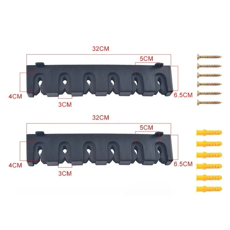 Wall Mounted Horizontal Fishing Rod Storage Rack - 6