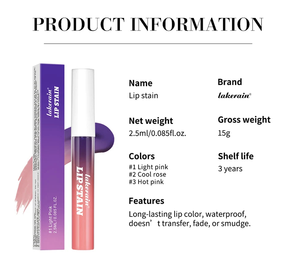 Waterproof Peel-Off Lip Stain Tint - 17
