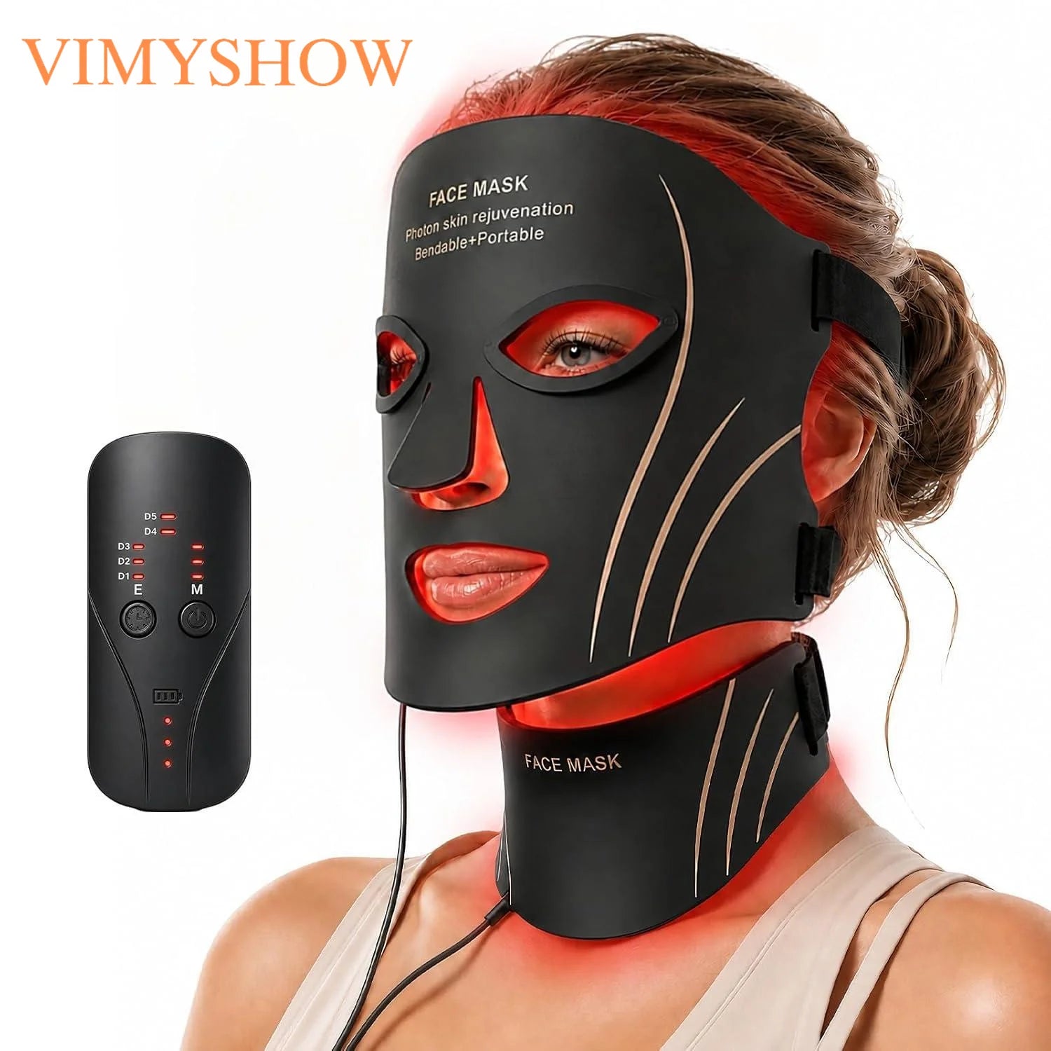 7-Color LED Photon Therapy Face and Neck Mask - 1