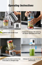Portable Rechargeable Electric Fruit and Vegetable Blender