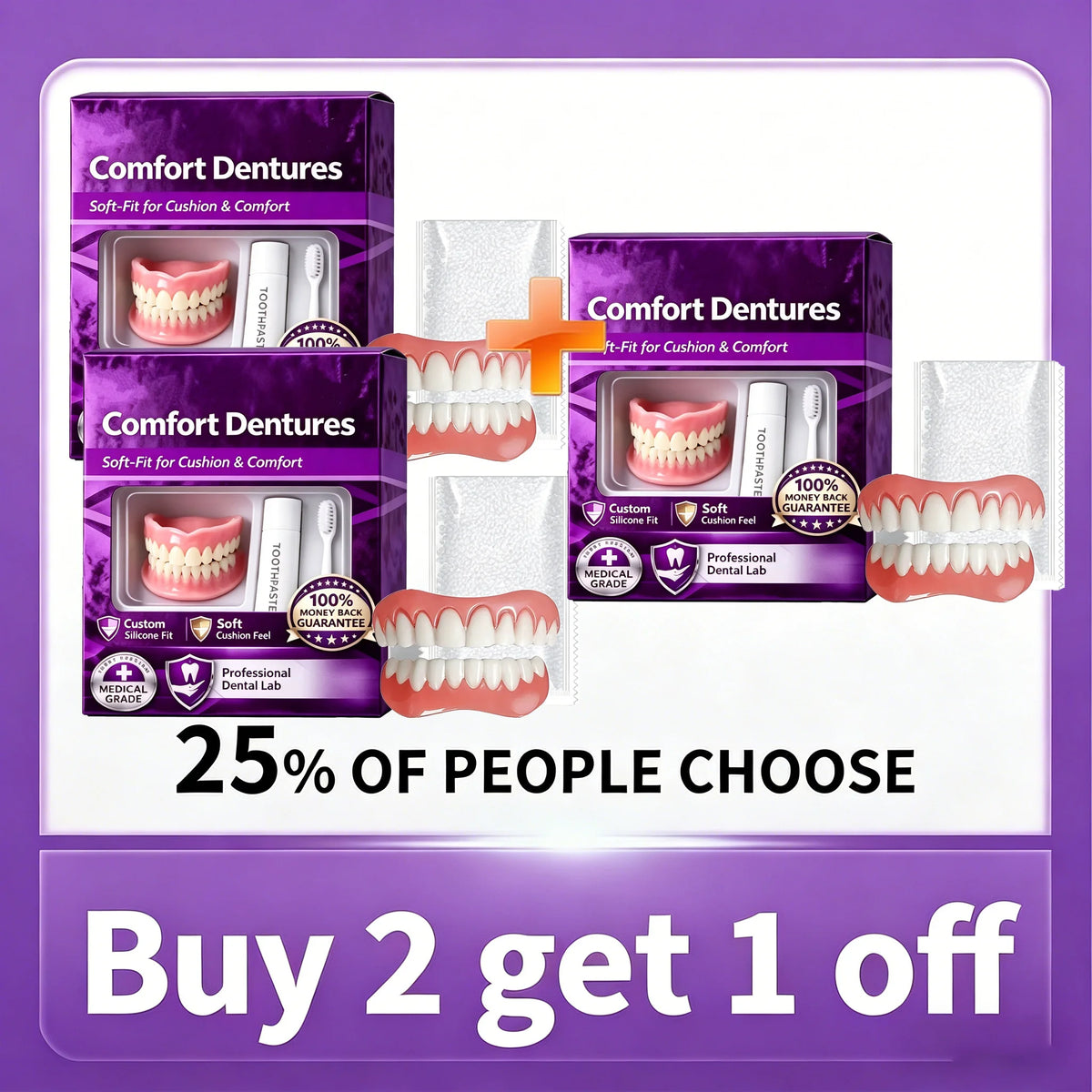 Comfort Fit Cosmetic Dentures for Natural Smile