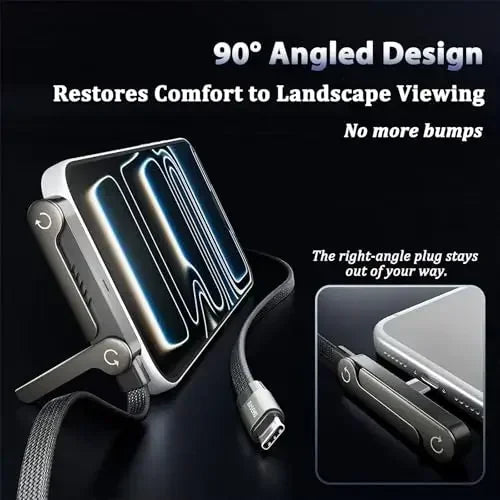 240W Fast Charging Cable with Integrated Phone Stand