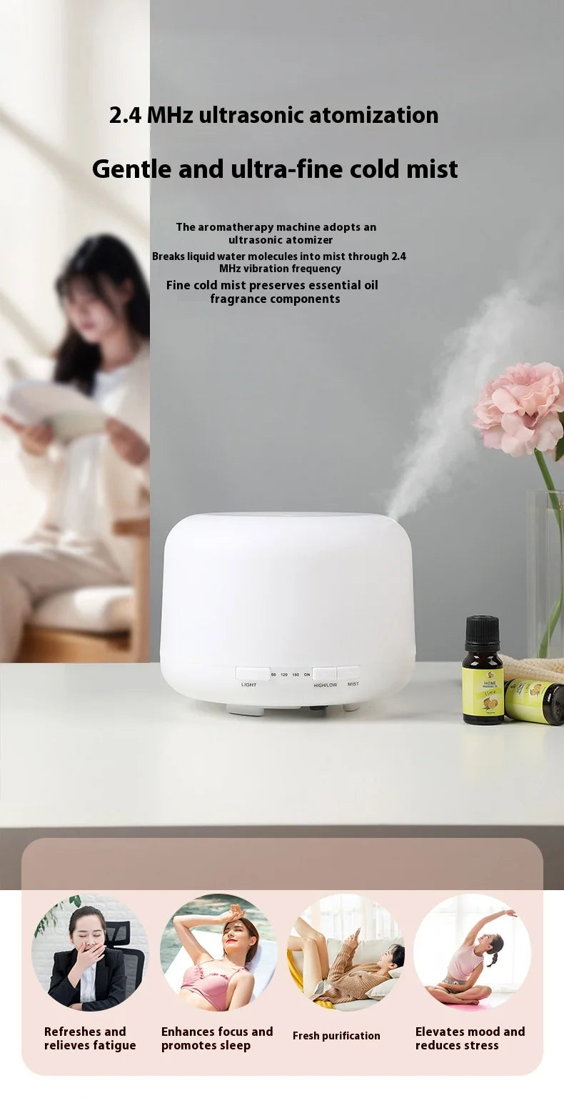 500ml Aromatherapy Essential Oil Diffuser with LED Night Light - 11