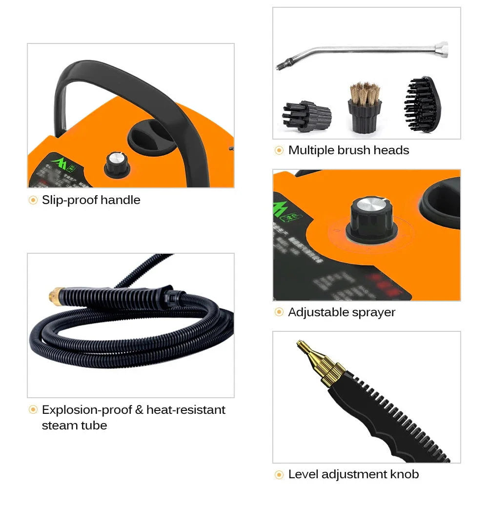 Portable High-Pressure Steam Cleaner for Home and Car
