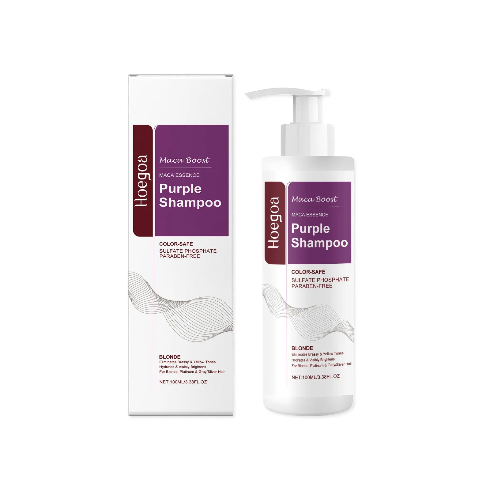 Purple Hair Mask and Shampoo Set for Color Protection - 15
