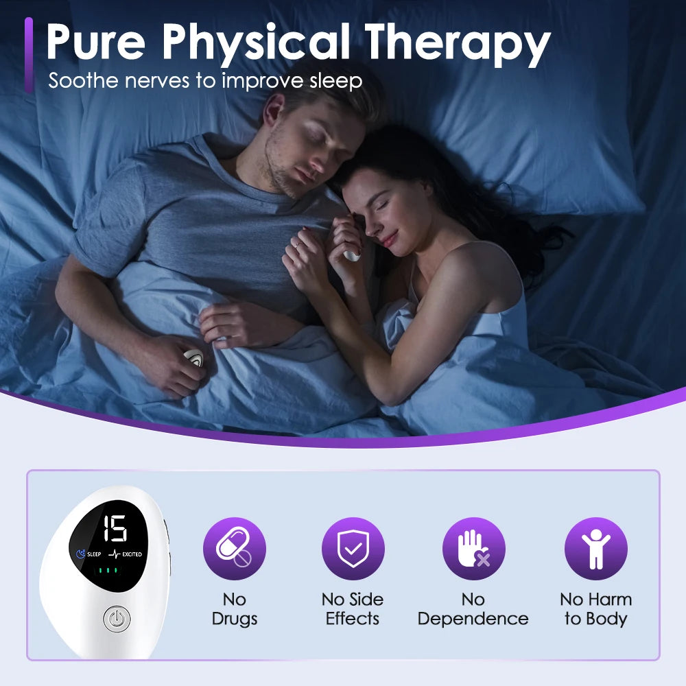 Microcurrent Handheld Sleep Aid Device for Stress and Anxiety Relief