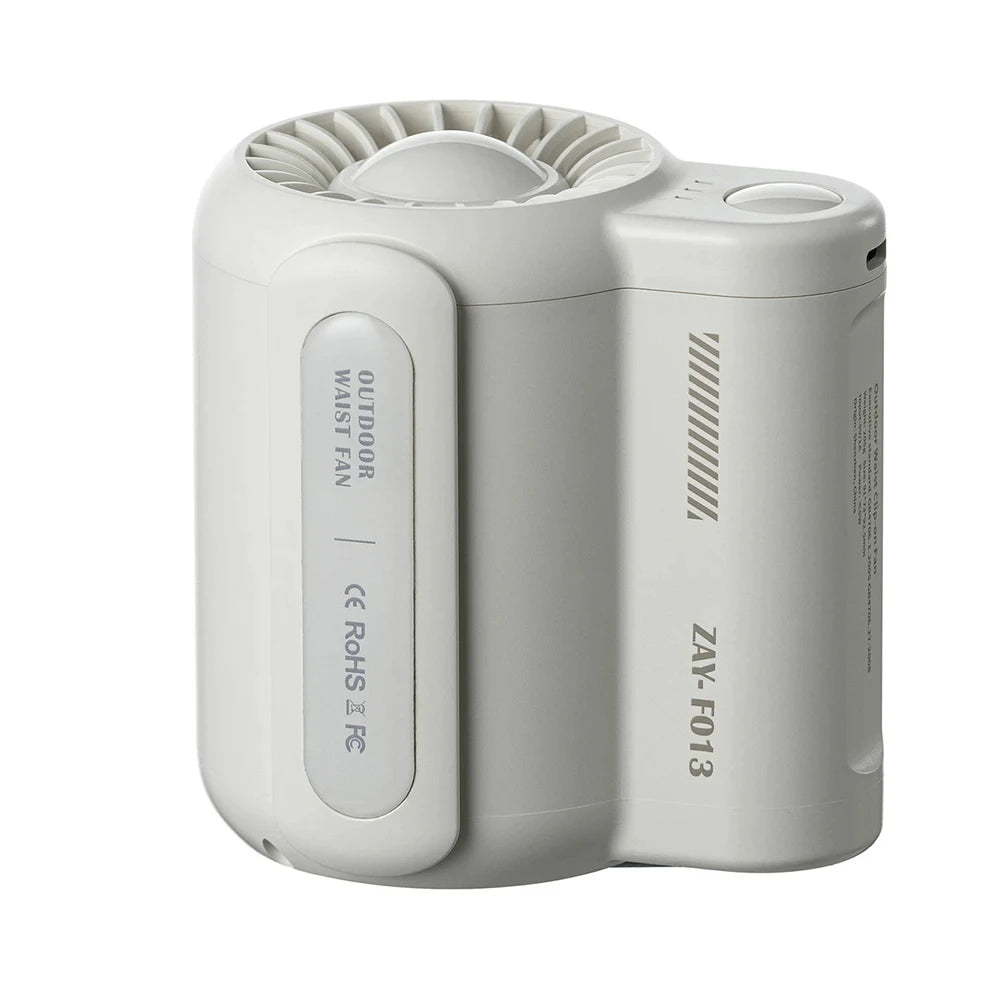 Portable Rechargeable Waist Clip Cooling Fan for Travel and Sports