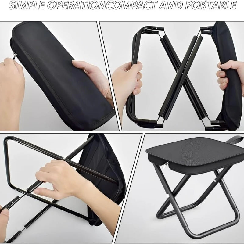 Portable Folding Stool for Camping, Hiking and Outdoor Travel
