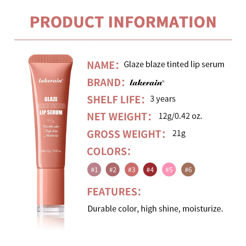Hydrating Tinted Lip Serum for Plump Glossy Lips - 4