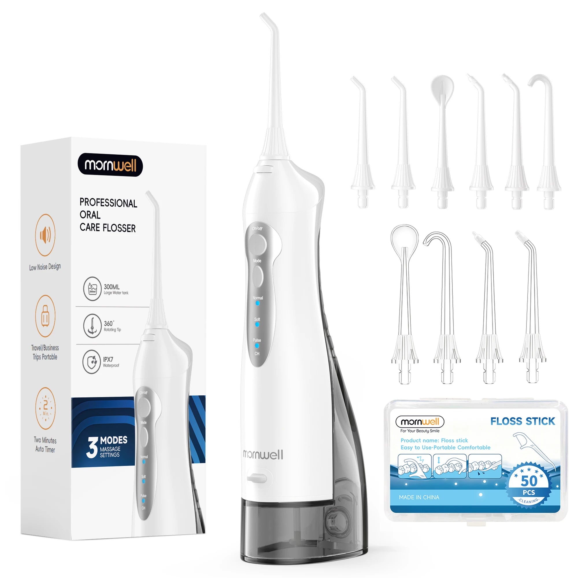 Portable Rechargeable Water Flosser for Oral Hygiene and Teeth Cleaning - 15