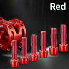 6-Piece M5x18mm Colored Bike Stem and Handlebar Bolt Set