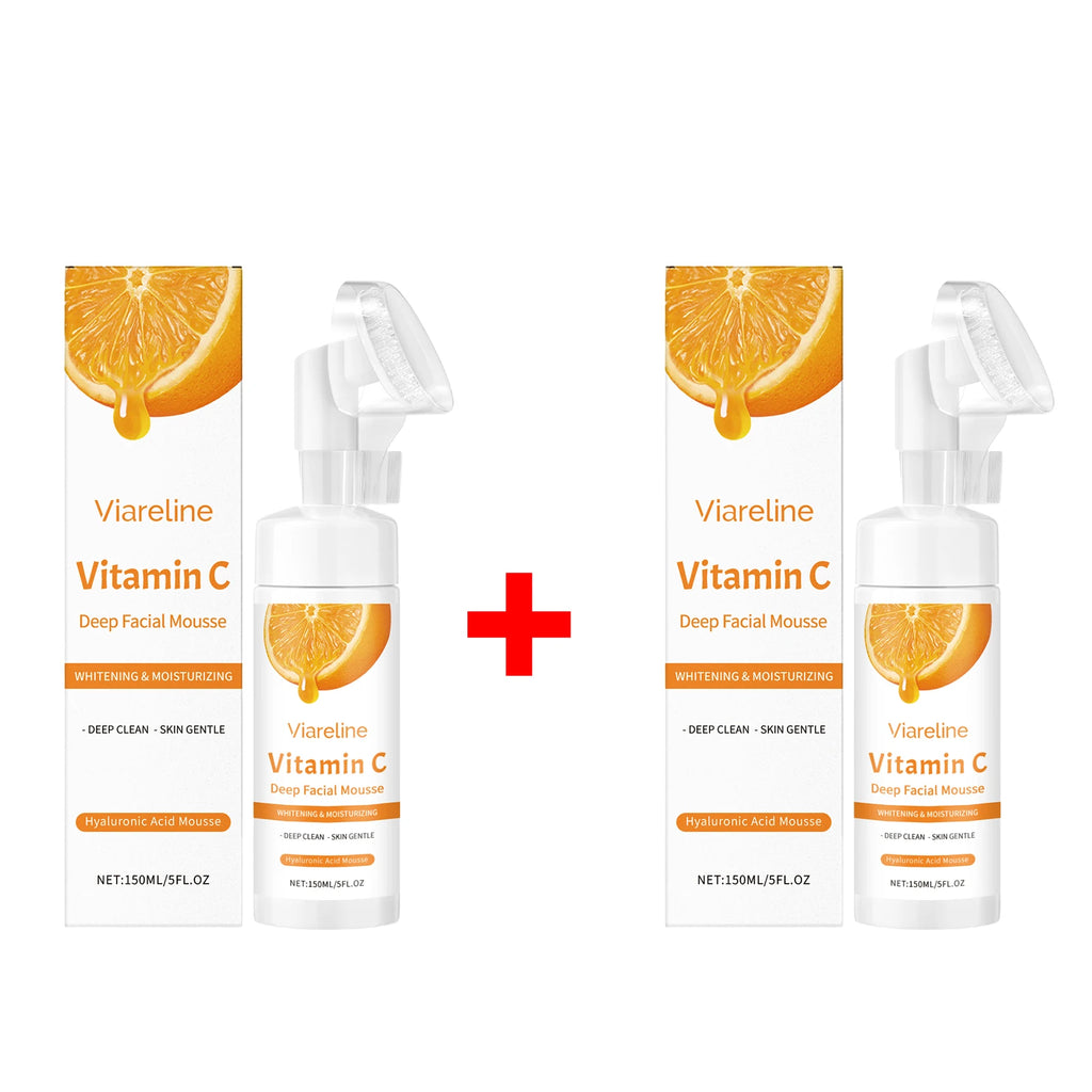 Vitamin C Brightening Facial Cleanser with Silicone Brush