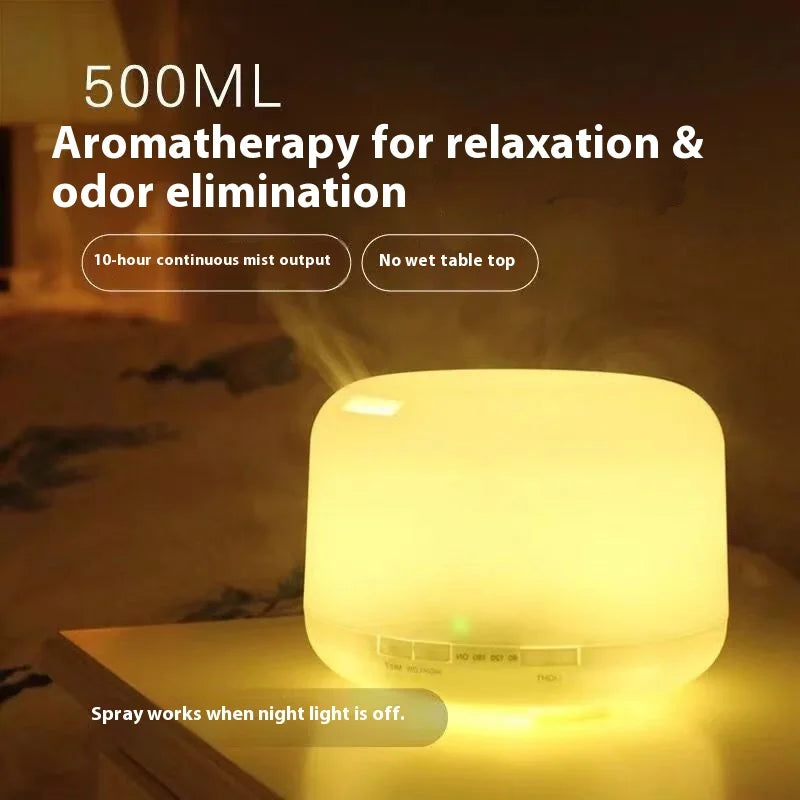 500ml Aromatherapy Essential Oil Diffuser with LED Night Light - 1