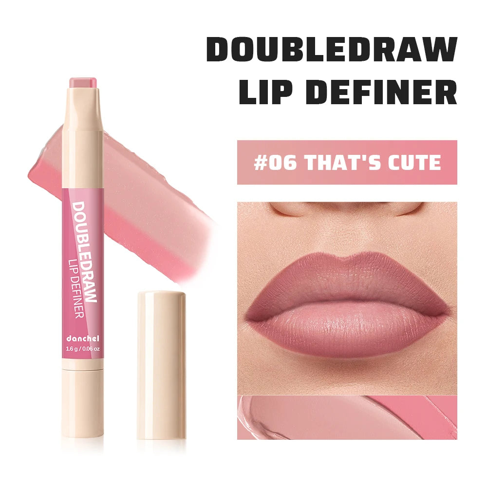 2-in-1 Dual-Ended Lip Liner and Matte Lipstick Pencil