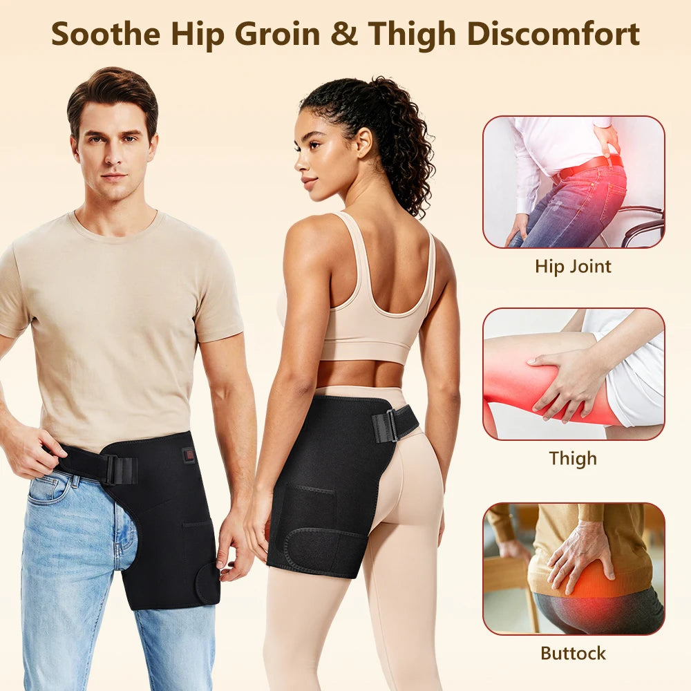 Red Light Therapy Heated Hip and Thigh Support Wrap
