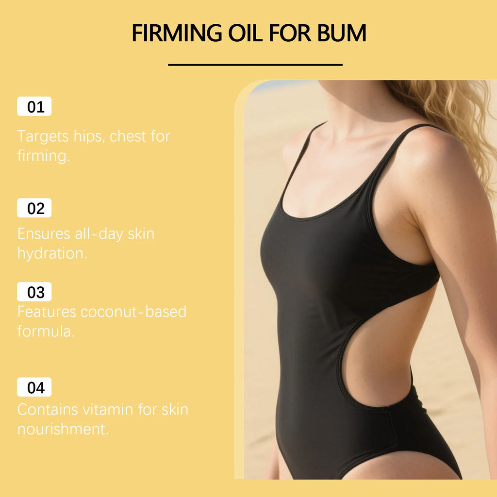 Coconut Firming Body Oil for Skin Tightening and Hydration