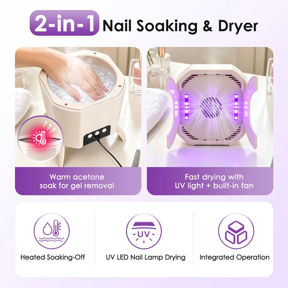 2-in-1 Electric Gel Nail Polish Remover and UV Dryer Machine