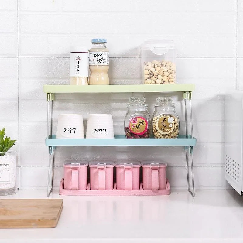 Foldable Space-Saving Kitchen Organizer Shelf - 3