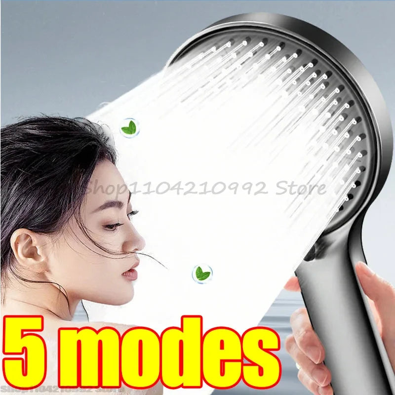 5-Mode Adjustable Handheld Water-Saving Shower Head
