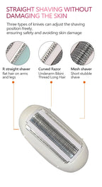 3-in-1 Rechargeable Electric Hair Remover and Shaver for Women