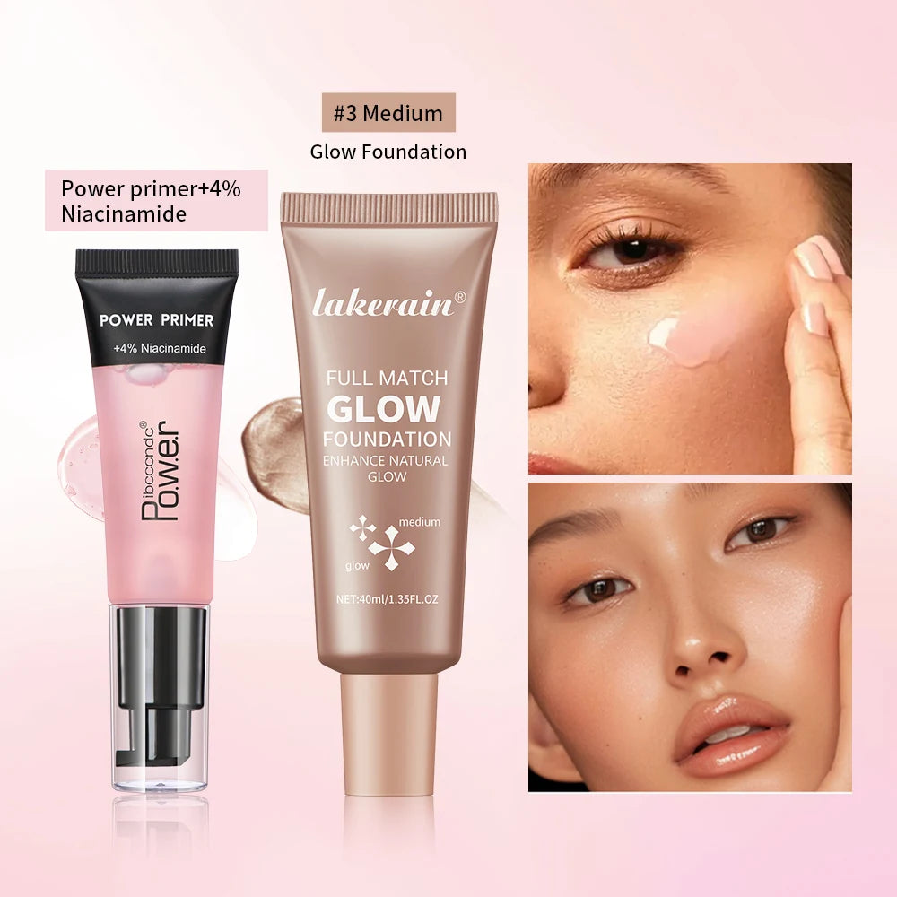 Hydrating Makeup Primer and Glow Foundation Combo - 8