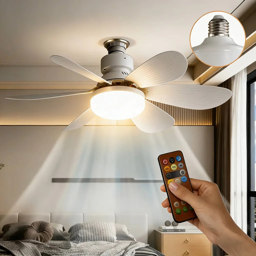 Dimmable LED Ceiling Fan Light with Remote Control - 1