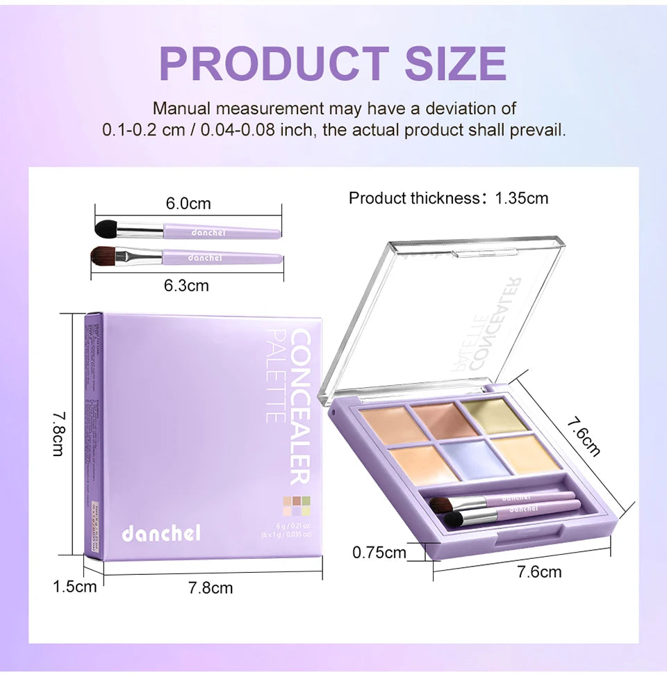 Multi-Shade Face Concealer and Color Correction Palette - 15