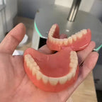Complete Denture Set with Storage Case and Cleaning Kit