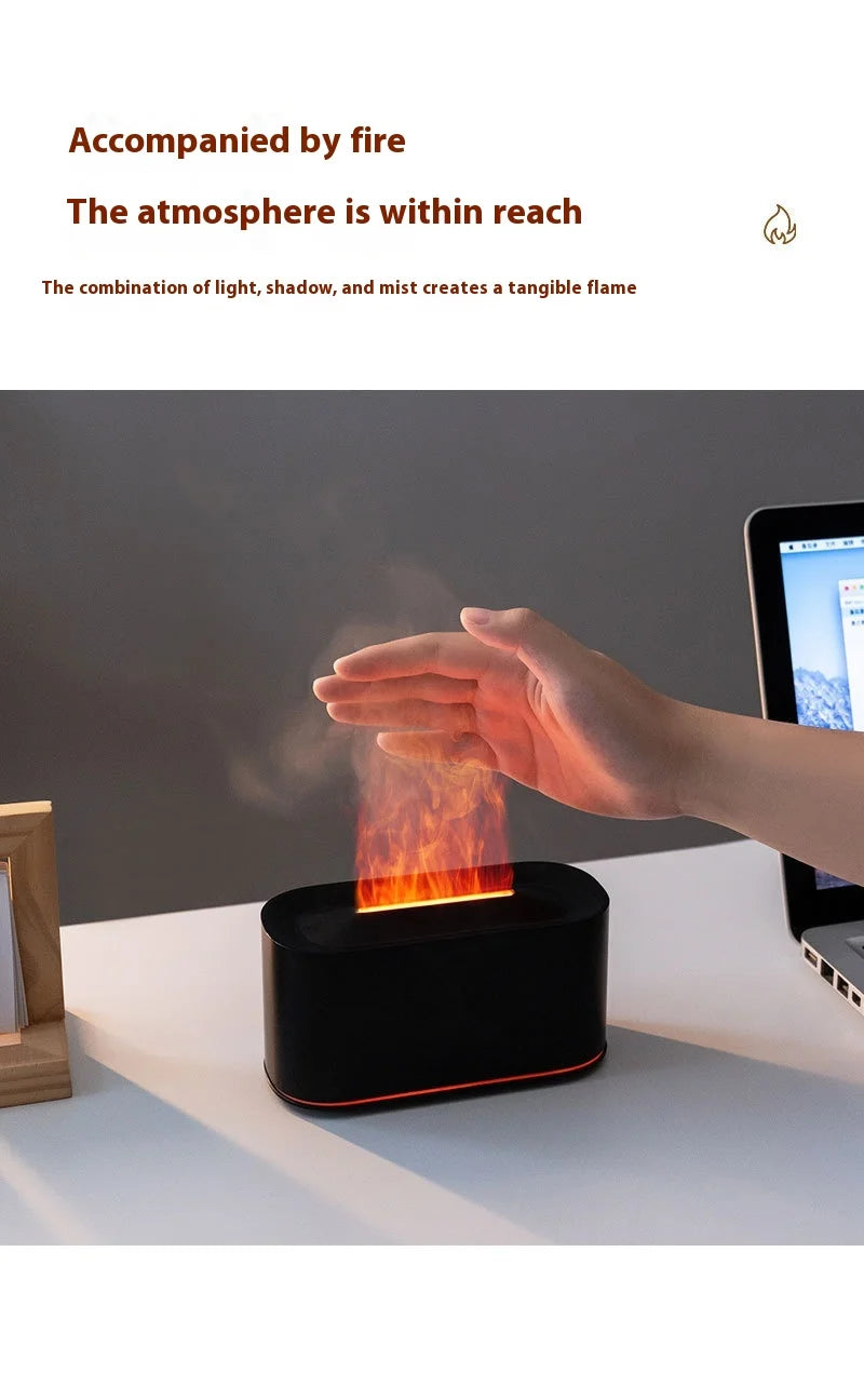 Flame Effect Aromatherapy Essential Oil Humidifier
