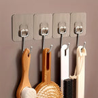 Heavy-Duty Adhesive Wall Hooks for Kitchen and Bathroom