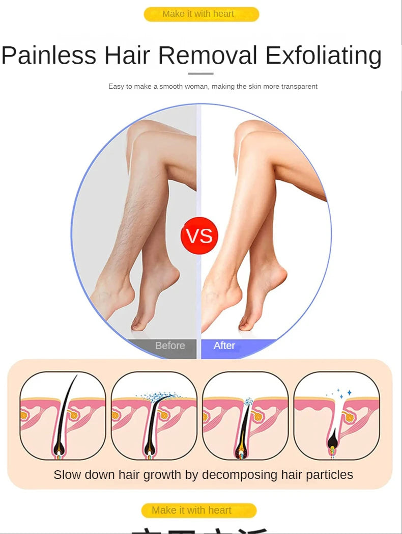 Painless Crystal Hair Eraser and Exfoliator Tool